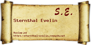 Sternthal Evelin névjegykártya